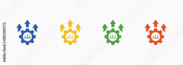 Obraz Optimization Icon Set Color Multiple Style Collection Element For Design