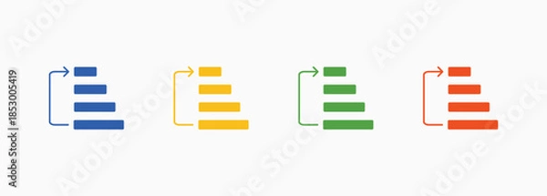 Obraz Prioritization Icon Set Color Multiple Style Collection Element For Design