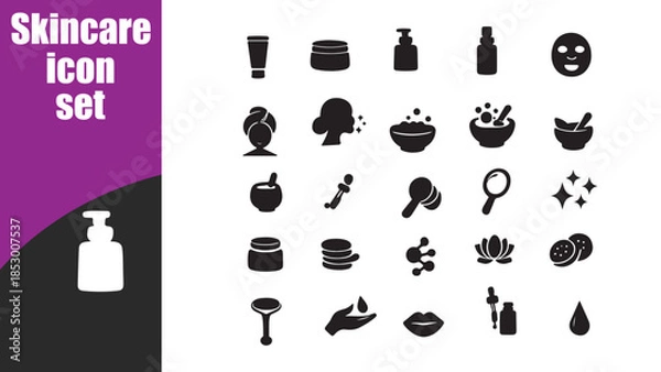 Obraz Skincare  icon set