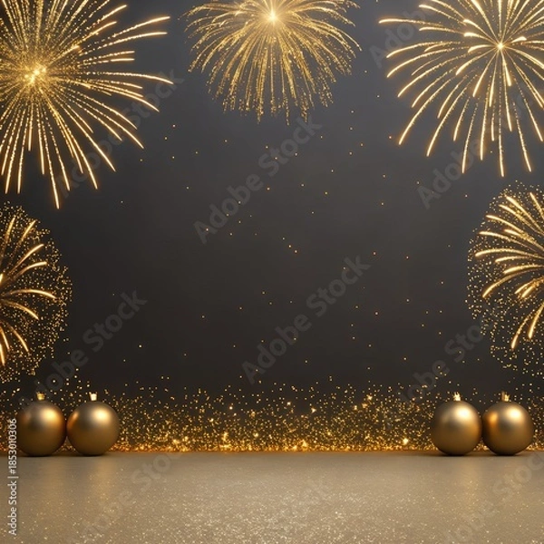 Obraz new year background with fireworks