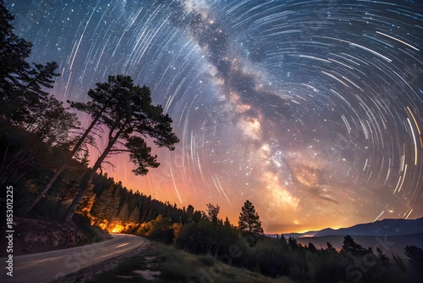 Obraz sunset in the mountains