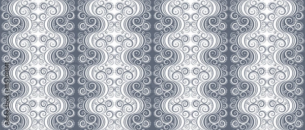 Obraz Seamless pattern of lace stripes. Vector illustration.