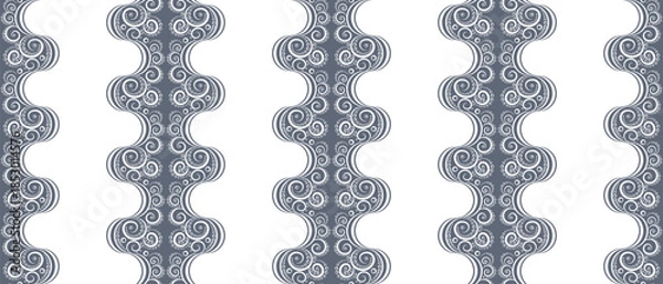 Obraz Seamless pattern of lace stripes. Vector illustration.