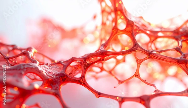 Obraz Abstract Red Network Structure