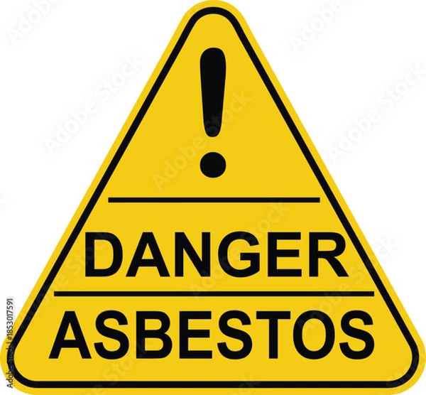 Obraz Danger Asbestos Hazard Warning Triangle Sign