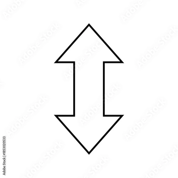 Fototapeta Up Down Arrow Icon – Vertical Direction Navigation Symbol
