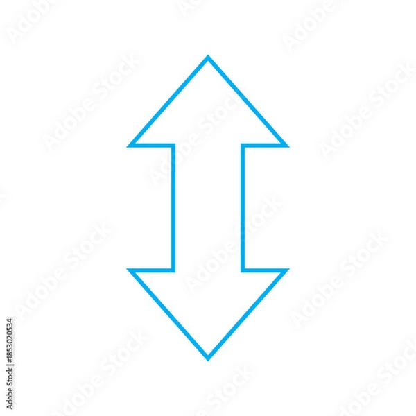 Fototapeta Up Down Arrow Icon – Vertical Direction Navigation Symbol