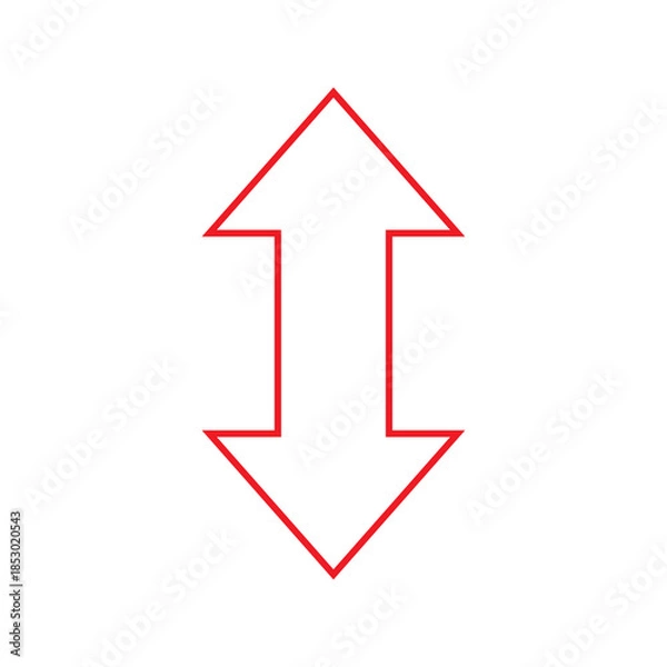 Fototapeta Up Down Arrow Icon – Vertical Direction Navigation Symbol