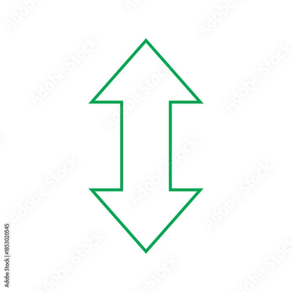 Fototapeta Up Down Arrow Icon – Vertical Direction Navigation Symbol