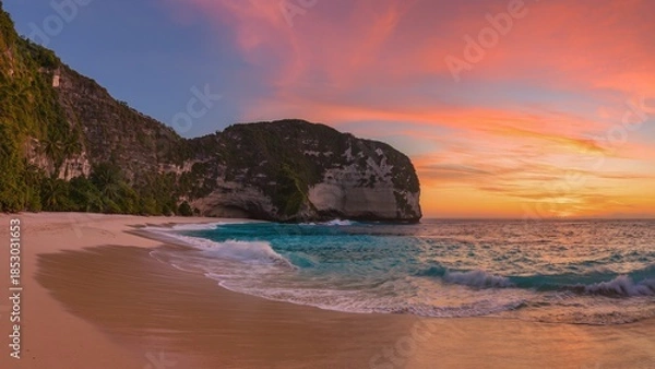 Fototapeta sunset on the beach