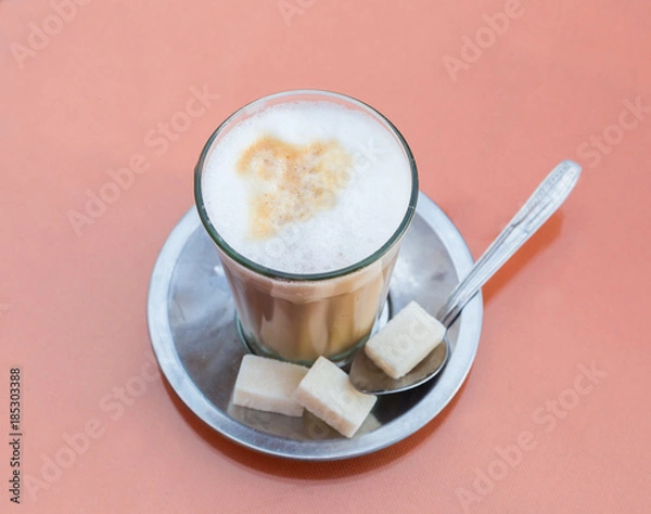 Obraz cup of coffee with sugar