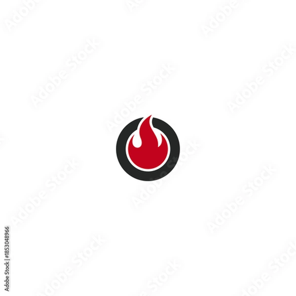 Obraz Fire logo Icon flat vector design