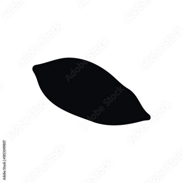 Obraz Sweet potato silhouette icon vector flat design.