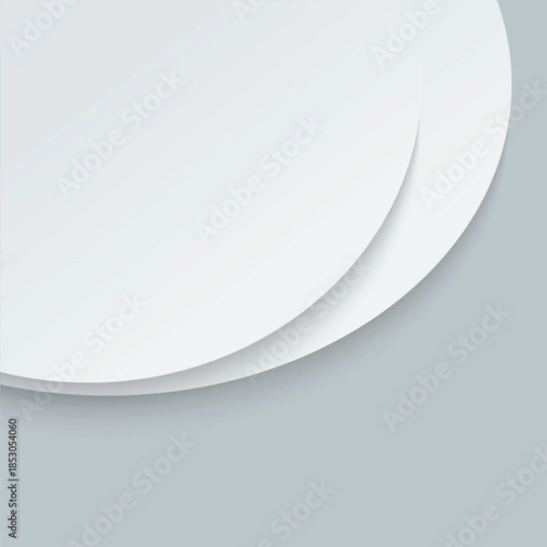 Obraz White paper background. Curved lines on a gray background