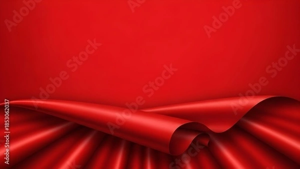 Obraz Red silk drapery