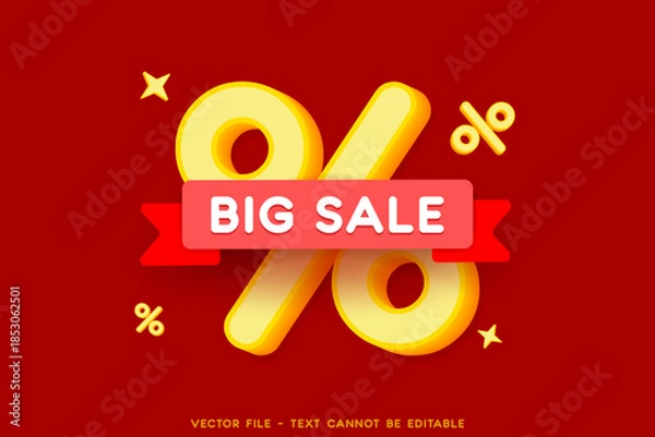 Fototapeta Isolated retail sales labels BIG SALE label badge design