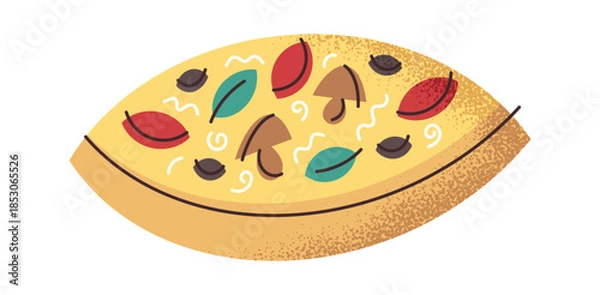 Obraz Cooked pizza favorite savory snack