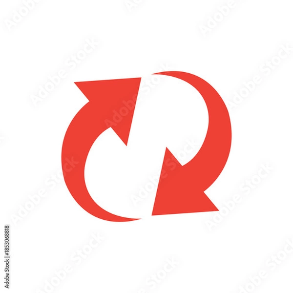 Fototapeta Refresh Arrow Icon – Reload Update Circular Symbol