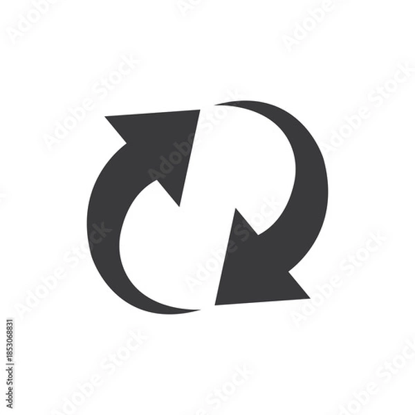 Fototapeta Refresh Arrow Icon – Reload Update Circular Symbol