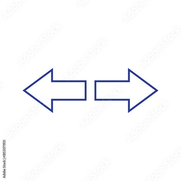 Fototapeta Right Left Arrow Icon – Horizontal Navigation Symbol