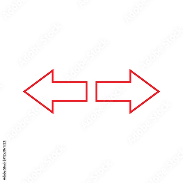 Fototapeta Right Left Arrow Icon – Horizontal Navigation Symbol