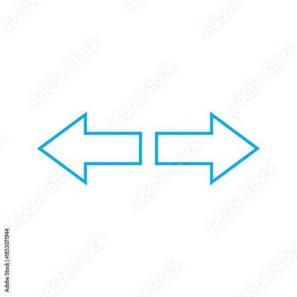 Fototapeta Right Left Arrow Icon – Horizontal Navigation Symbol