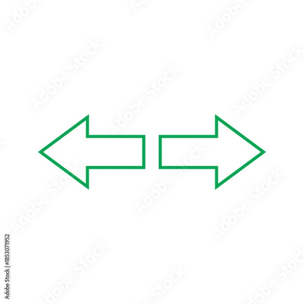 Fototapeta Right Left Arrow Icon – Horizontal Navigation Symbol
