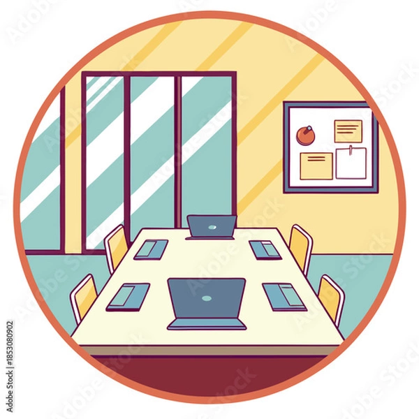 Fototapeta A modern-and-professional-office-setting 