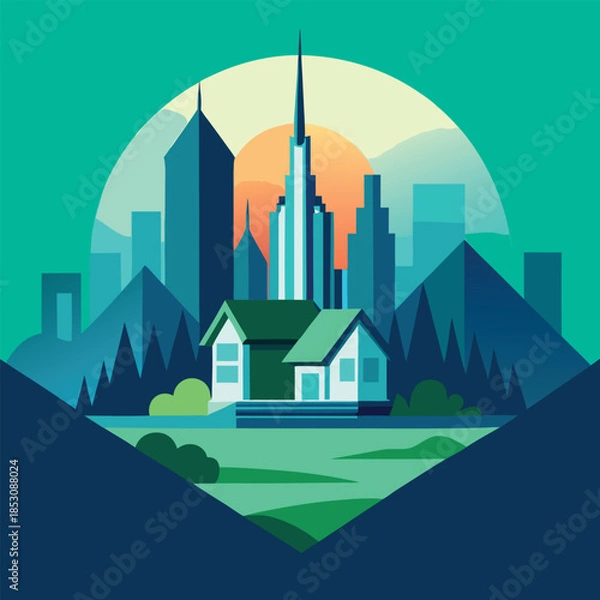 Fototapeta A stylized-modern-artistic-image 