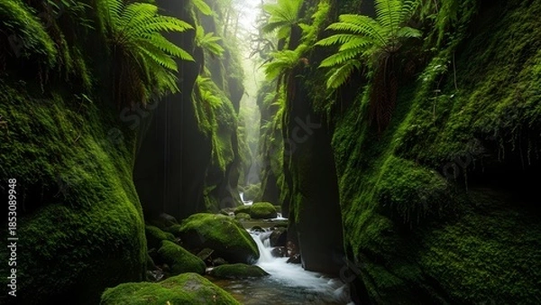Obraz waterfall in the forest