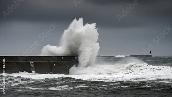 Obraz stormy sea waves
