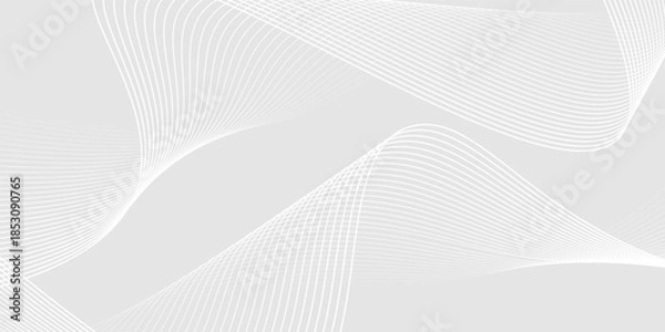 Obraz Abstract background with dynamic wavy lines, Digital future technology concept background, vector illustration