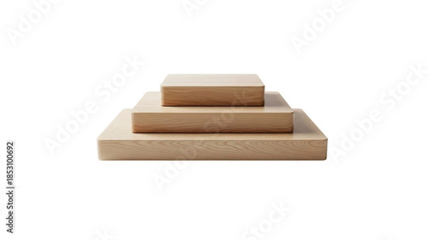 Obraz Wooden podium display stack presentation