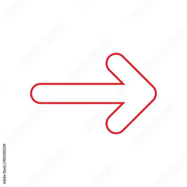 Obraz Right Arrow Icon – Forward Navigation Direction Symbol