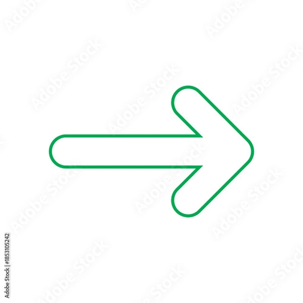 Obraz Right Arrow Icon – Forward Navigation Direction Symbol