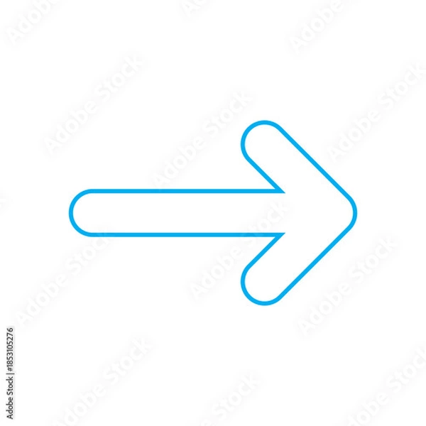 Obraz Right Arrow Icon – Forward Navigation Direction Symbol