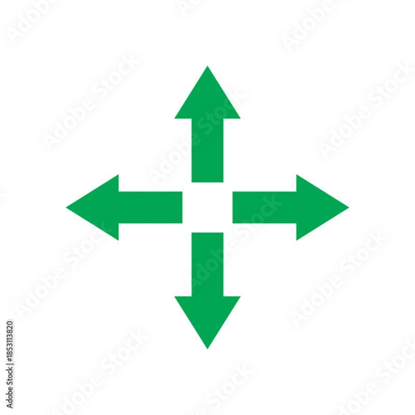 Obraz Right Left Up Down Arrow Icon – Four Direction Navigation Symbol