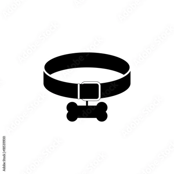 Obraz ikona obroża dla psa. Ikona elementu popularnej rasy psów. Ikona najwyższej jakości projektowania graficznego. Ikona kolekcji znaków i symboli psa na stronach internetowych, projektowanie stron internetowych, aplikacja mobilna