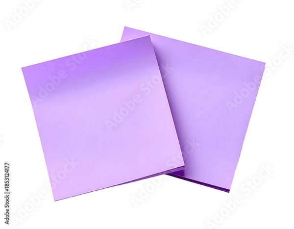 Obraz Two light purple square sticky notes overlap