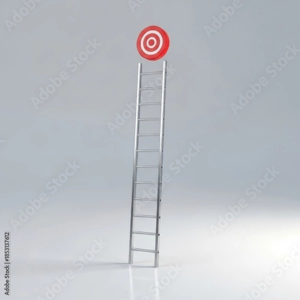 Obraz Ladder with target sign