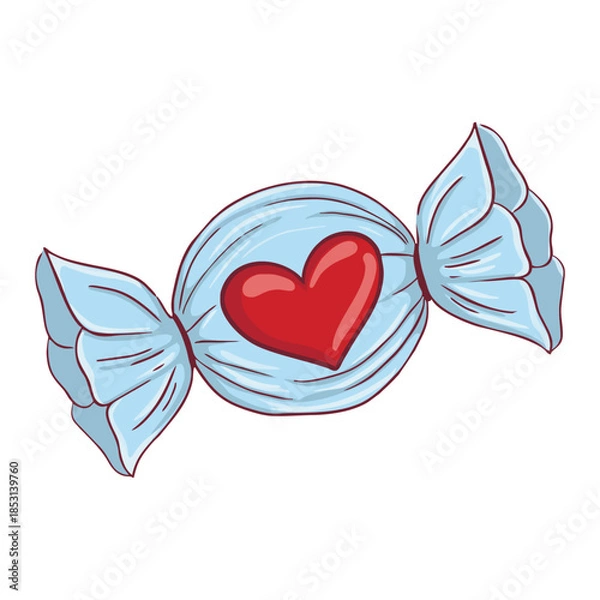 Obraz Sweet Heart Wrapped Candy