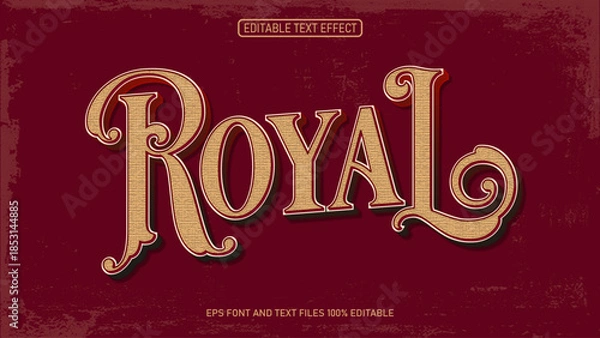 Fototapeta Royal  victorian style text effect editable