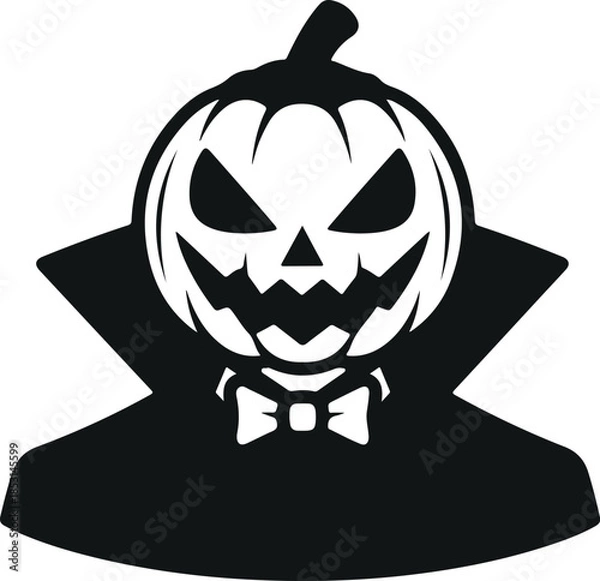Obraz vector halloween pumpkin vampire