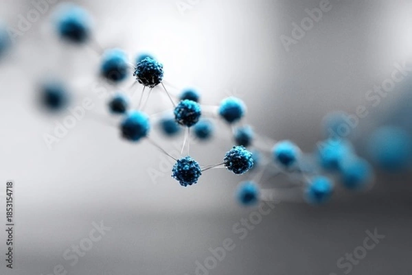 Fototapeta Digital communication network showing connections in a modern setting