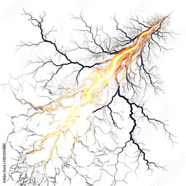 Fototapeta Vibrant lightning strike