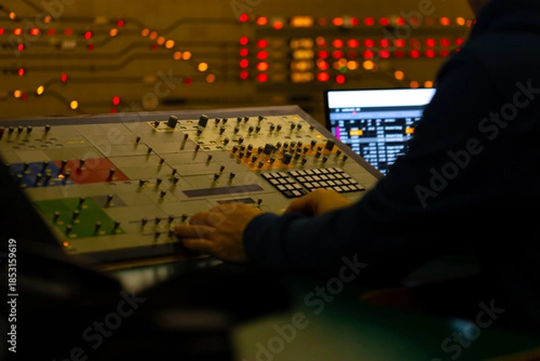 Obraz work in a railway control center