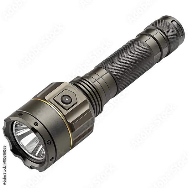 Fototapeta Durable rechargeable flashlight with tactical design