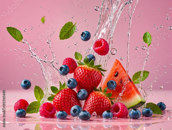 Obraz fresh fruit in water