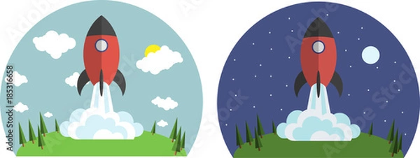 Obraz Internet Surf Rocket Boost Night and Day