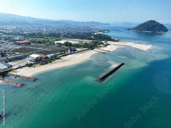 Obraz 愛媛県松山市　モンチッチ海岸周辺の風景